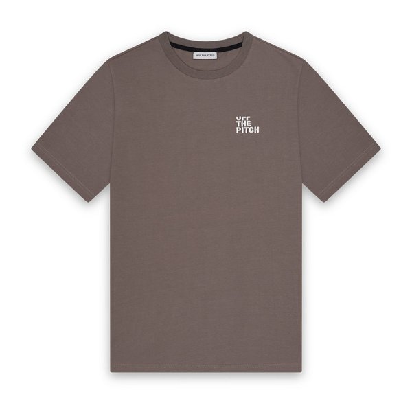 Off The Pitch - Tape Off Slim Fit T-Shirt - Mud Olive