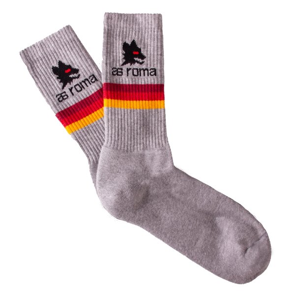 COPA Football - AS Roma Stripes Terry Socks - Grey